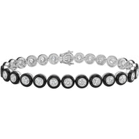 Ruchi New York - Black Velvet Tennis Bracelet in 18K White Gold