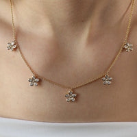 Ruchi New York - Bloom Diamond Flower Pendant Necklace in 18K Yellow Gold - Ruchi New York