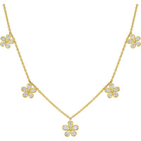 Ruchi New York - Bloom Diamond Flower Pendant Necklace in 18K Yellow Gold - Ruchi New York