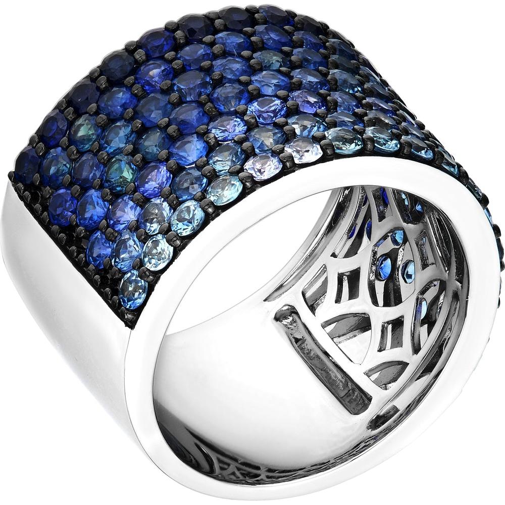 Ruchi New York - Blue Velvet Blue Sapphire Band in 18K White Gold