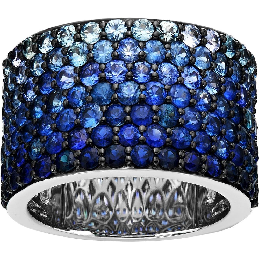Ruchi New York - Blue Velvet Blue Sapphire Band in 18K White Gold