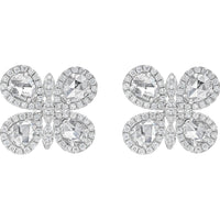 Ruchi New York - Butterfly Mini Diamond Stud Earrings in 18K White Gold