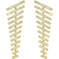 Ruchi New York - Casandra Diamond Baguette Chandelier Earrings in 18K Yellow Gold - Ruchi New York