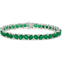 Ruchi New York - Cipresso Emerald Bracelet in 18K White Gold
