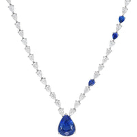 Ruchi New York - Concerto Blue Sapphire Pendant Necklace in 18K White Gold
