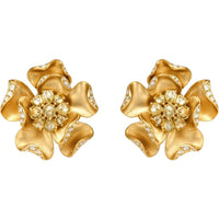 Ruchi New York - Daffodil Diamond Stud Earrings in 18K Yellow Gold