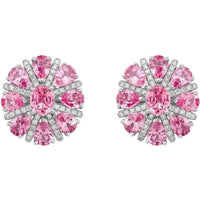 Ruchi New York - Dahlia Pink Sapphire Stud Earrings in 18K White Gold
