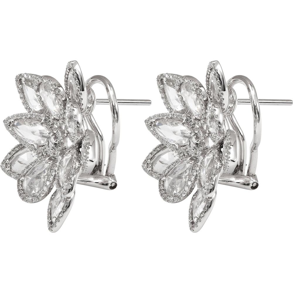 Ruchi New York - Desert Blooms Diamond Stud Earrings in 18K White Gold