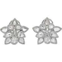 Ruchi New York - Desert Blooms Diamond Stud Earrings in 18K White Gold