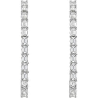 Ruchi New York - Dolce Diamond Hoop Earrings in 18K White Gold