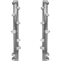 Ruchi New York - Elfa Diamond Hoop Earrings in 18K White Gold