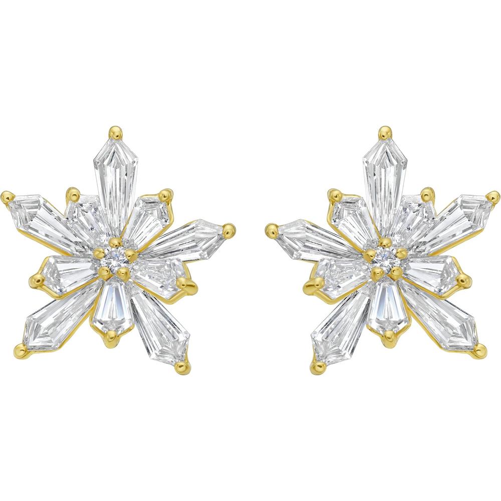 Ruchi New York - Elia Diamond Stud Earrings in 18K Yellow Gold