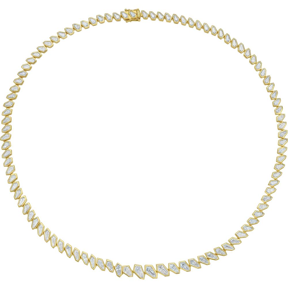 Ruchi New York - Elia Diamond Tennis Necklace in 18K Yellow Gold