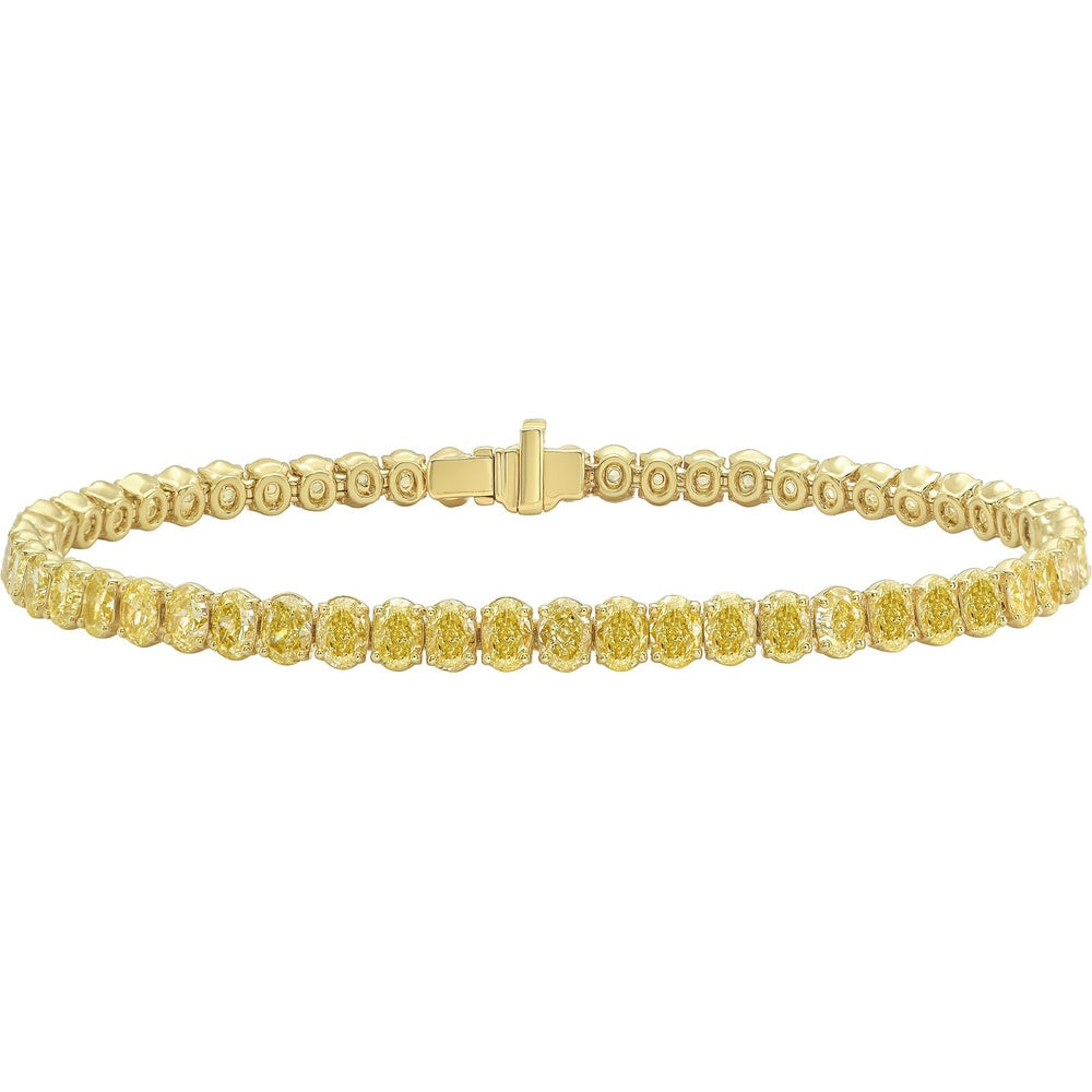 Ruchi New York - Fenice 10.97 Carat Fancy Yellow Diamond Tennis Bracelet in 18K Yellow Gold - Ruchi New York