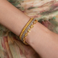 Ruchi New York - Fenice 10.97 Carat Fancy Yellow Diamond Tennis Bracelet in 18K Yellow Gold - Ruchi New York