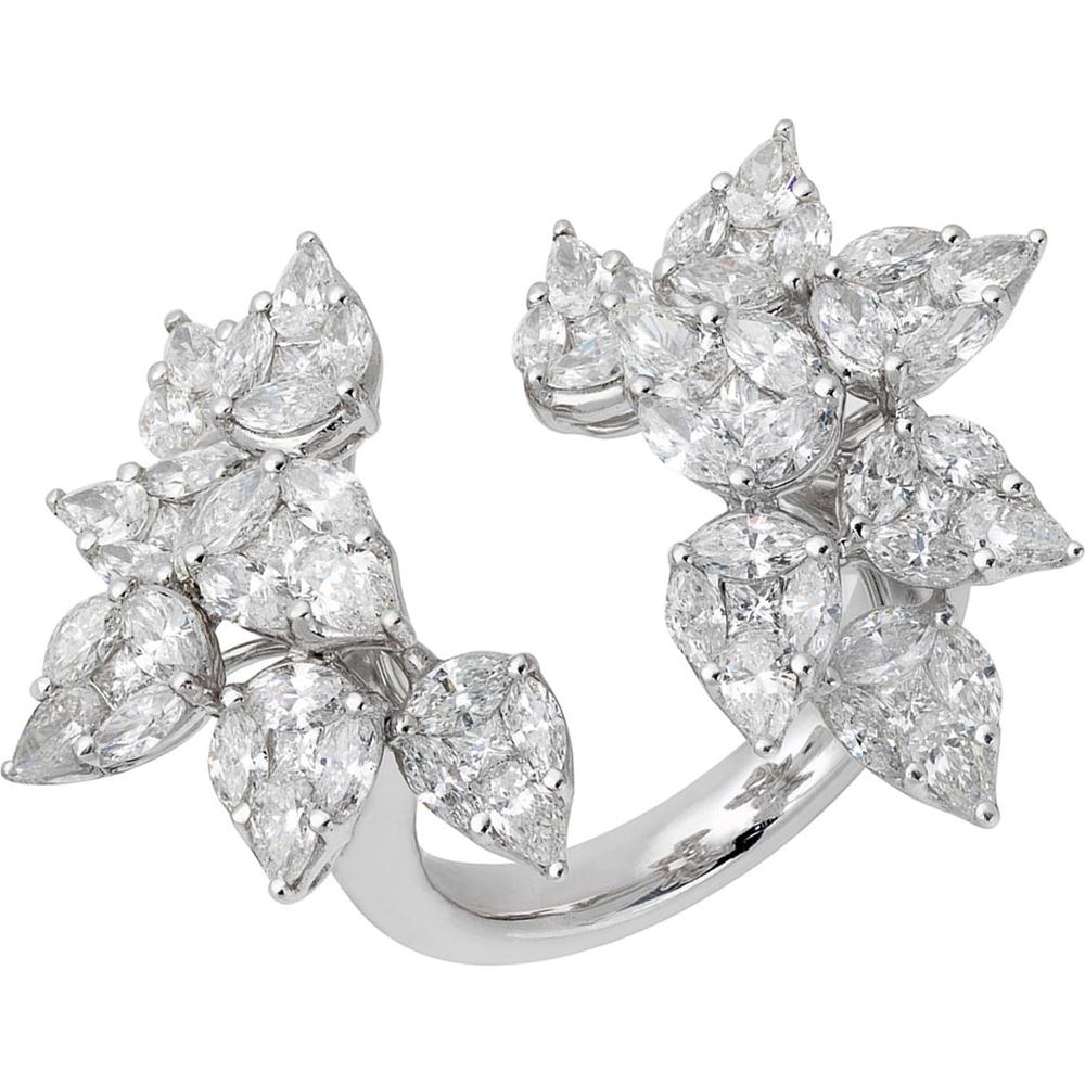 Ruchi New York - Fjord Open Diamond Cocktail Ring in 18K White Gold