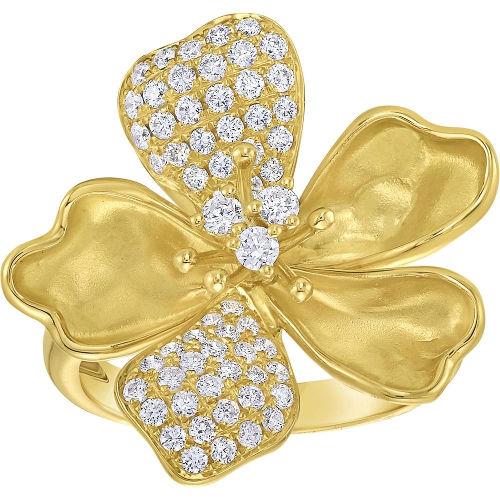 Ruchi New York - Fleur Diamond Ring in 18K Yellow Gold