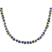 Ruchi New York - Glacé Blue Sapphire Necklace in 18K Yellow Gold