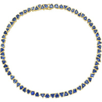 Ruchi New York - Glacé Blue Sapphire Necklace in 18K Yellow Gold
