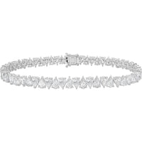 Ruchi New York - Glacies 11.37 Carat Pear-Shaped Diamond Line Bracelet in 18K White Gold - Ruchi New York