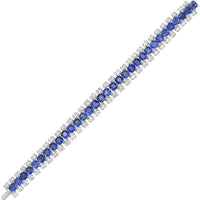 Ruchi New York - Harcourt Blue Sapphire Bracelet in 18K White Gold