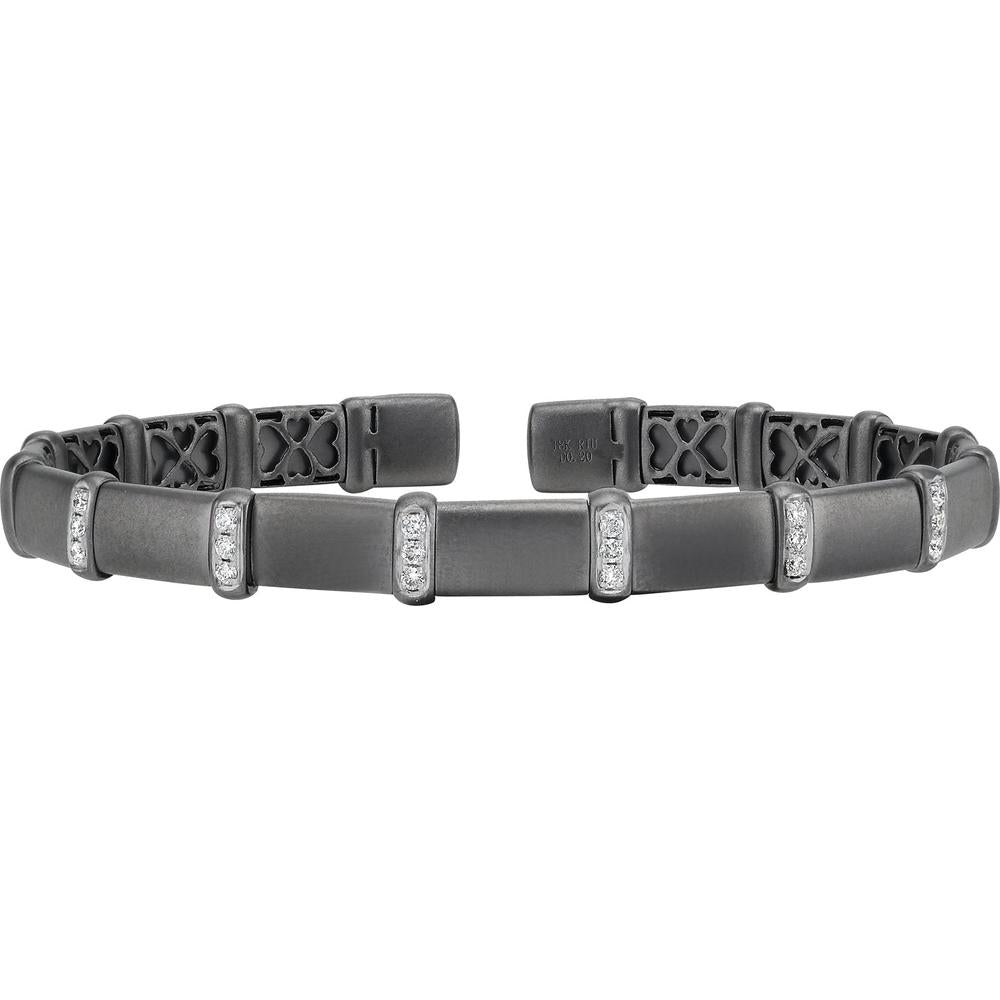 Ruchi New York - Helga Diamond Bangle in 18K Black Rhodium White Gold
