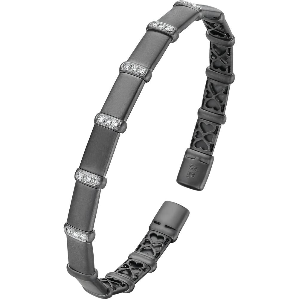 Ruchi New York - Helga Diamond Bangle in 18K Black Rhodium White Gold
