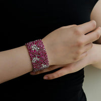 Ruchi New York - Hyperion Ruby Statement Bracelet in 18K White Gold