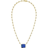 Ruchi New York - Indigo 19.56 Carat Tanzanite & Diamond Pendant Necklace in 18K Yellow Gold - Ruchi New York