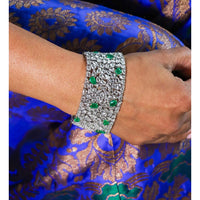 Ruchi New York - Ira Emerald and Diamond Bracelet in 18K White Gold