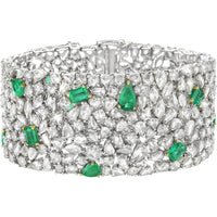 Ruchi New York - Ira Emerald and Diamond Bracelet in 18K White Gold