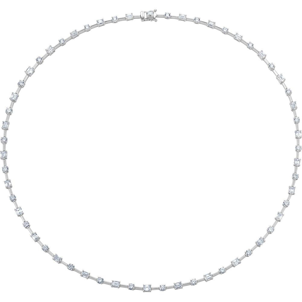 Ruchi New York - Ivy Grande Diamond Tennis Necklace in 18K White Gold
