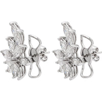 Ruchi New York - Juniper Leaf Diamond Stud Earrings in 18K White Gold