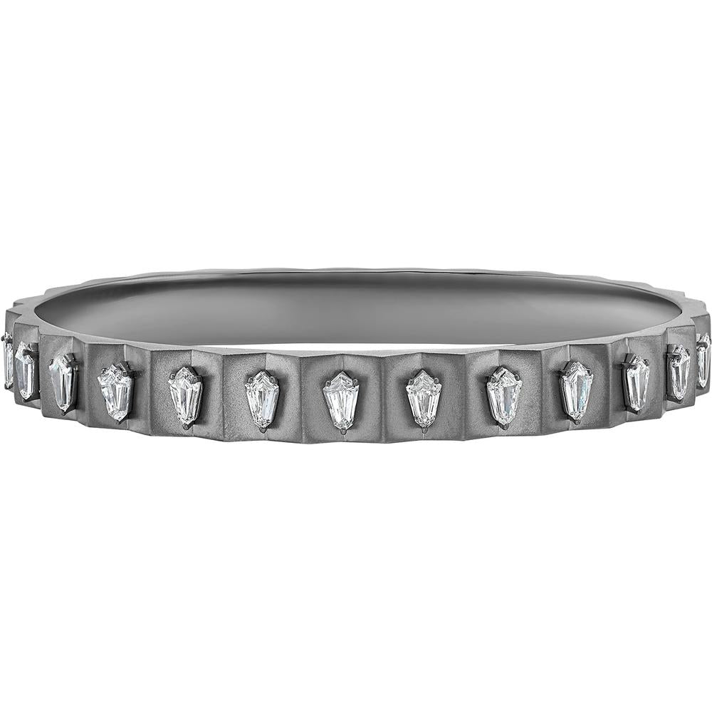 Ruchi New York - Katerina Diamond Bangle in 18K Black Rhodium White Gold