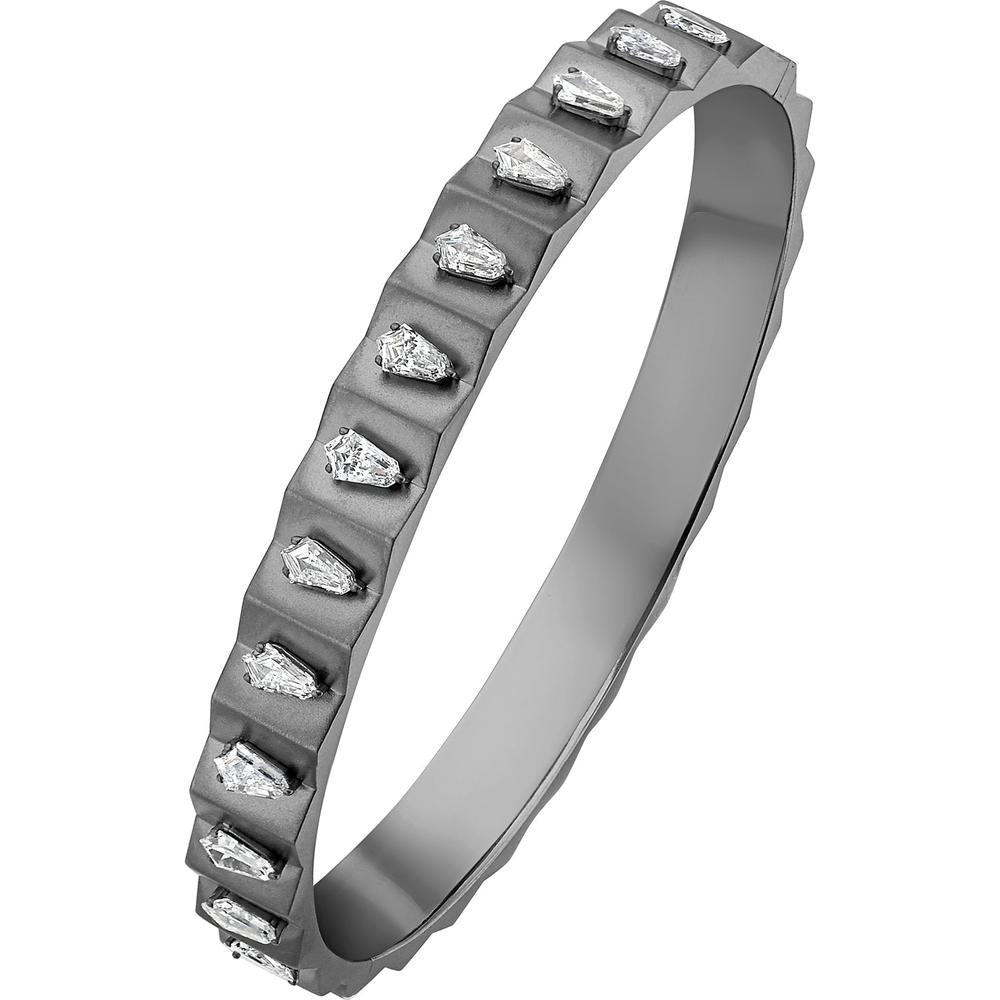Ruchi New York - Katerina Diamond Bangle in 18K Black Rhodium White Gold