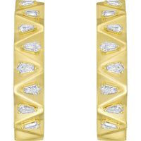 Ruchi New York - Katerina Diamond Hoop Earrings in 18K Yellow Gold