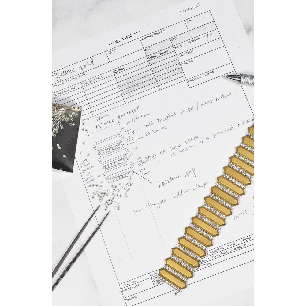 Ruchi New York - Khafre Diamond Bracelet in 18K Yellow Gold