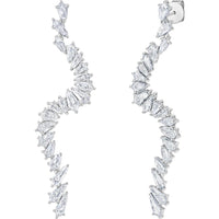 Ruchi New York - Kite Adya Diamond Chandelier Earrings in 18K White Gold