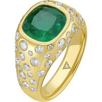 Ruchi New York - Lausanne Emerald Cocktail Ring in 18K Yellow Gold