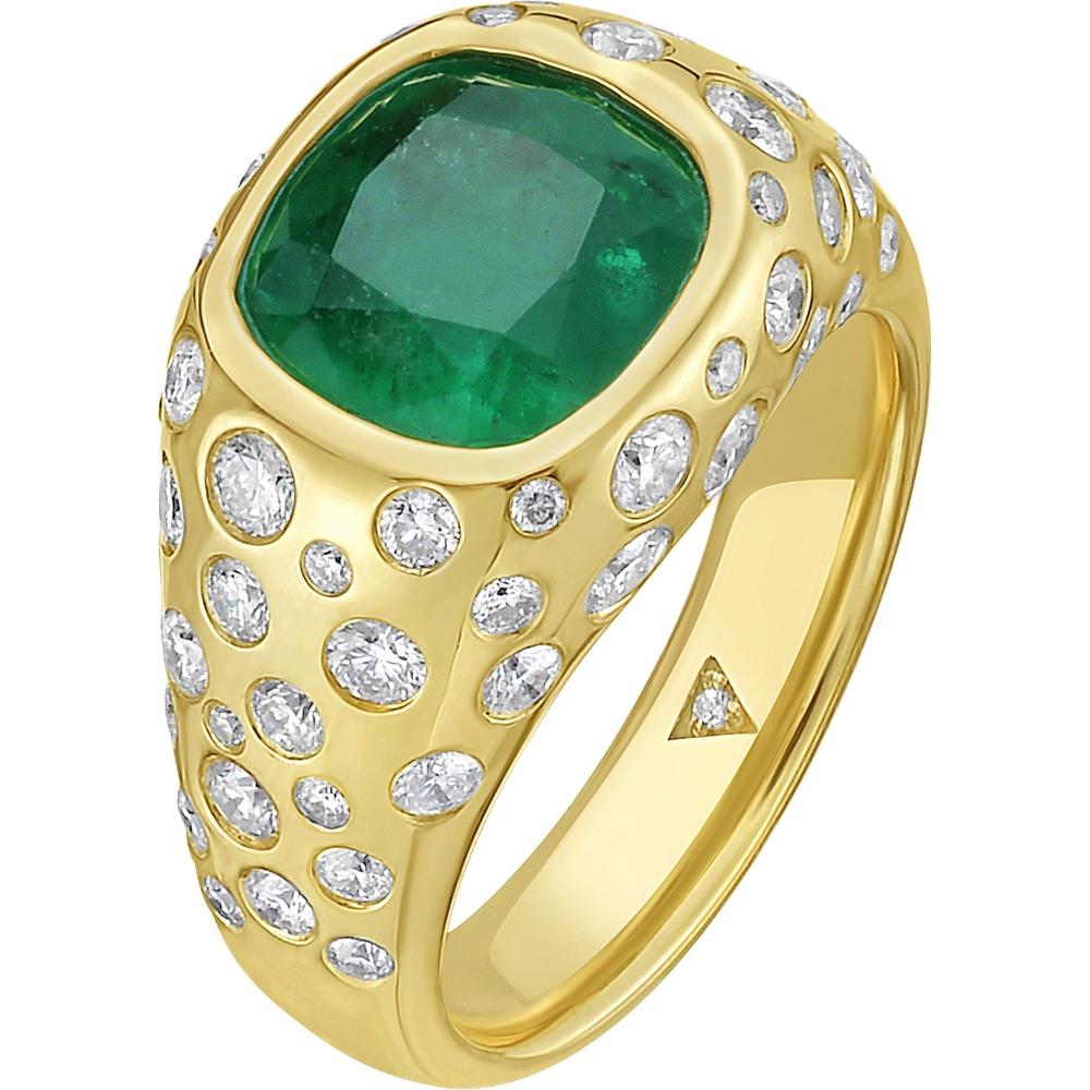 Ruchi New York - Lausanne Emerald Cocktail Ring in 18K Yellow Gold