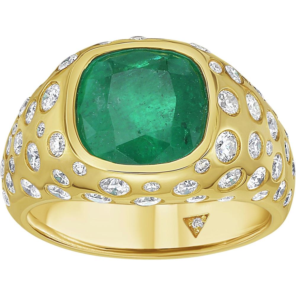 Ruchi New York - Lausanne Emerald Cocktail Ring in 18K Yellow Gold