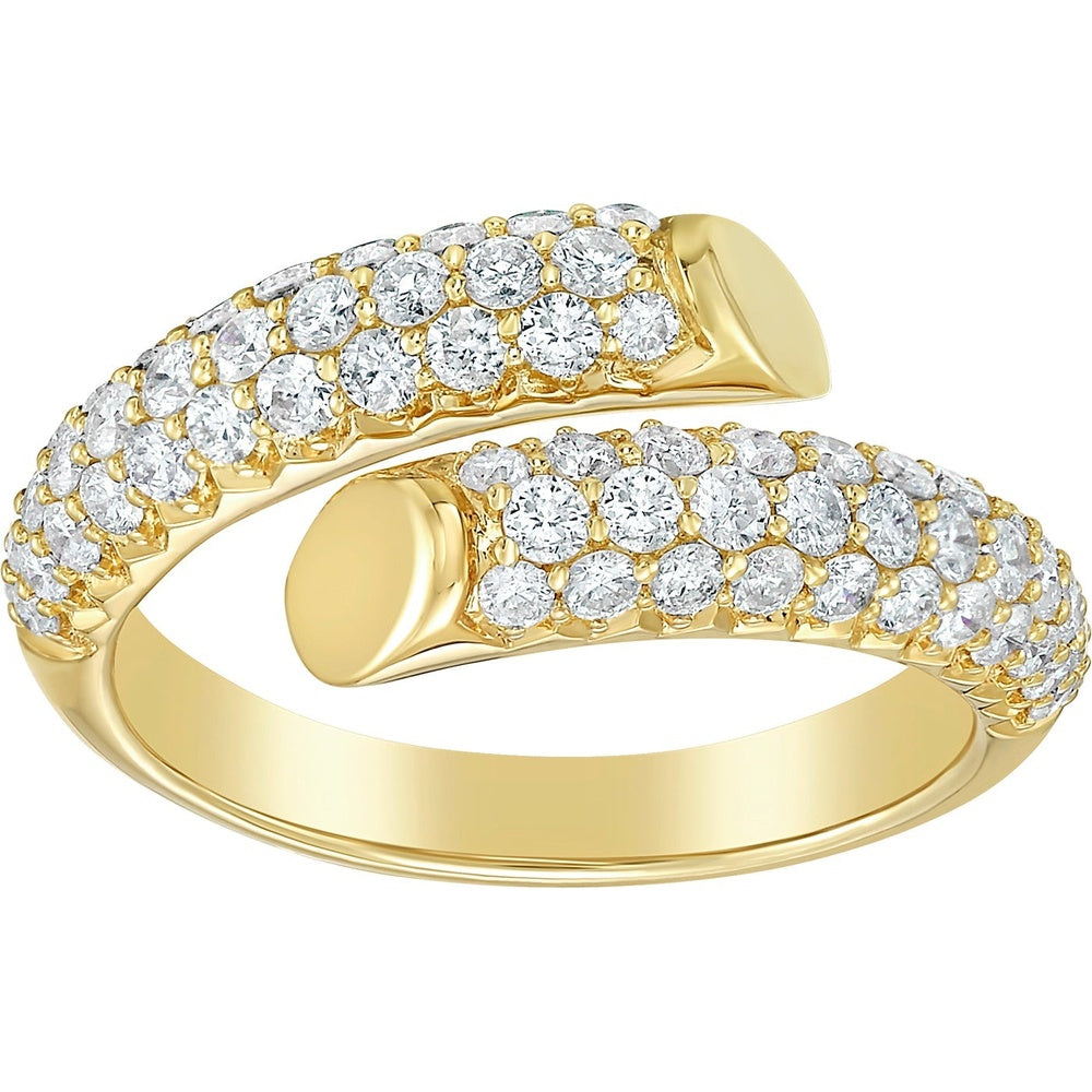 Ruchi New York - Lilia Pavé Diamond Wrap Ring in 18K Yellow Gold - Ruchi New York