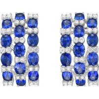 Ruchi New York - Louise Blue Sapphire Earrings in 18K White Gold
