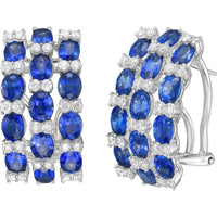 Ruchi New York - Louise Blue Sapphire Earrings in 18K White Gold