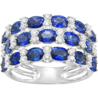 Ruchi New York - Louise Blue Sapphire Ring in 18K White Gold