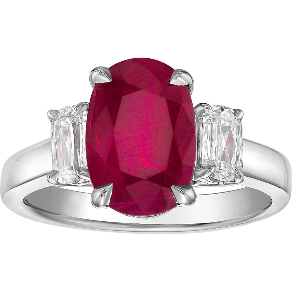 Ruchi New York - Lucretia Ruby Ring in 18K White Gold