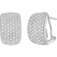 Ruchi New York - Lumière Pavé Diamond Huggie Earrings in 18K White Gold