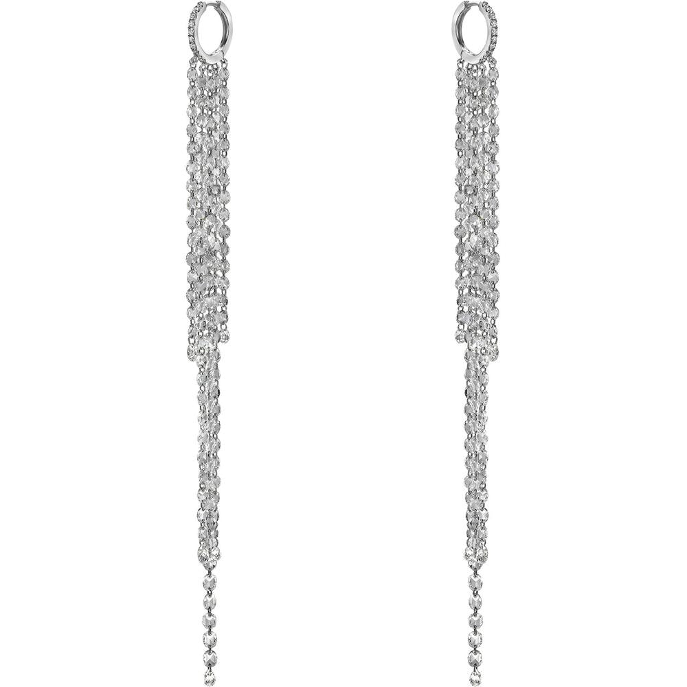 Ruchi New York - Lumiere Rose Cut Diamond Duster Earrings in 18K White Gold