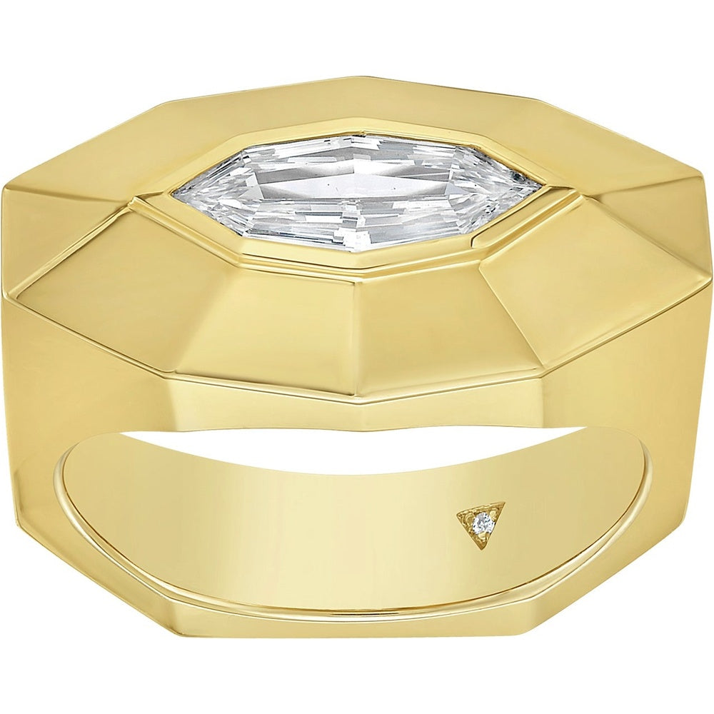 Ruchi New York - Luxor Marquise Diamond Solitaire Ring in 18K Yellow Gold - Ruchi New York