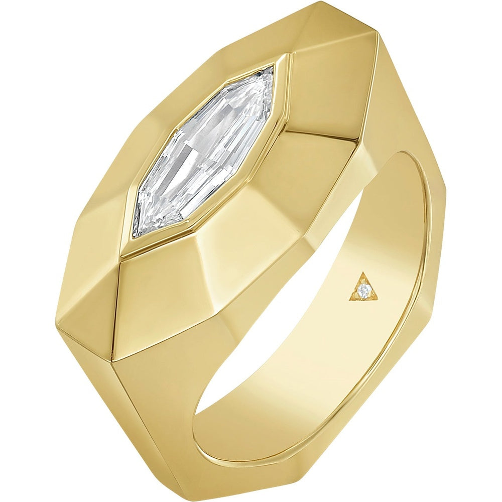 Ruchi New York - Luxor Marquise Diamond Solitaire Ring in 18K Yellow Gold - Ruchi New York